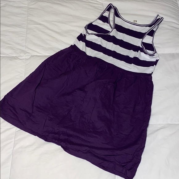 Purple Striped Dress - Picture 3 of 3